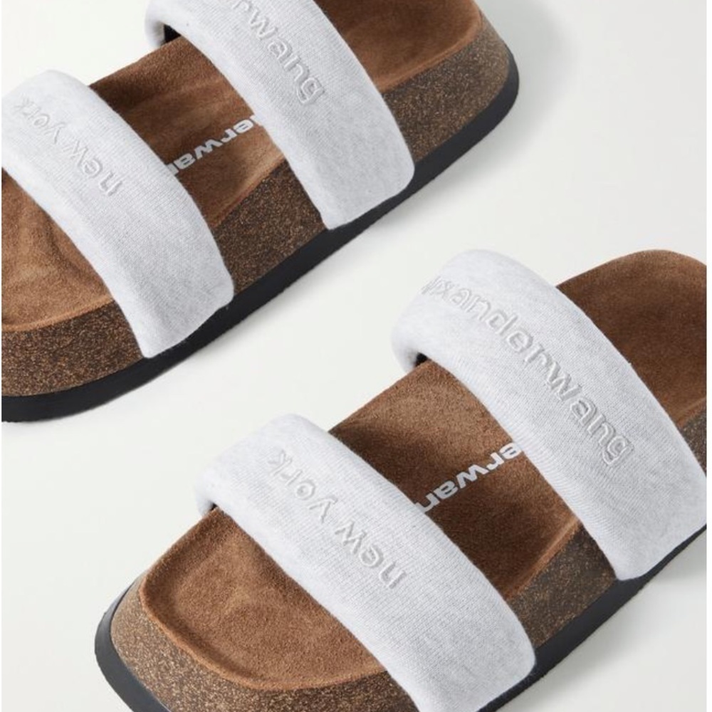 Alexander Wang Jersey Rogan Logo Slides